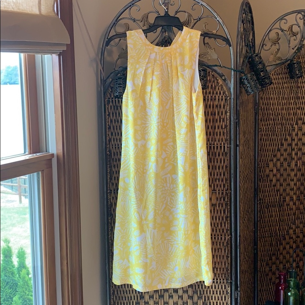 Printed yellow dress